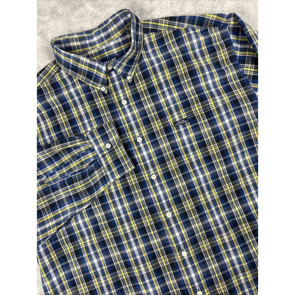 Chaps Ralph‎ Lauren Long Sleeve Button Down Shirt Men's 2XL Plaid Vintage 90s